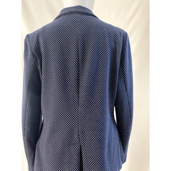 Rafaella Poka Dot Jacket  Blazer in Navy  and White Size Medium - Picture 13 of 13